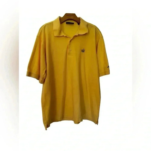 Master's Collection 100% Pima Cotton Yellow Augusta National Golf Polo L - Picture 1 of 10